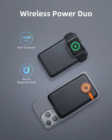INNOSTYLE PowerMag Duo 2-in-1 10000mAh Magnetic Powerbank | باور بانك مغناطيسي 10000 مللي أمبير