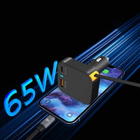 WiWU Wi-CC033 Helix 65W Triple Port Car Charger | شاحن سيارة WiWU Wi-CC033 Helix 65W ثلاثي المنافذ