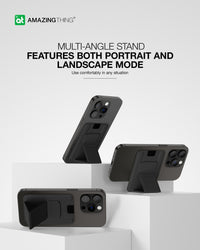 حافظة البطاقات المغناطيسية اميزنك ثنك سمووثي برو ماغ مع ستاند متعدد الزوايا | AMAZINGTHING Smoothie Pro Mag Magnetic Card Wallet Holder – Multi-Angle Stand