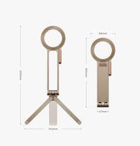 UNIQ Arcus magnetic tripod Champagne Volt dimensions diagram
