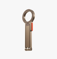 UNIQ Arcus aluminium magnetic carabiner tripod Champagne Volt - folded carabiner
