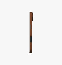 UNIQ Lyden premium leatherette case for iPhone Air Caramel - aluminium side buttons