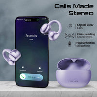 Promate AirClip Open Ear OWS TWS Earbuds 500mAh Purple-Side