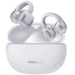 Promate AirClip Open Ear OWS TWS Earbuds 500mAh White-Front