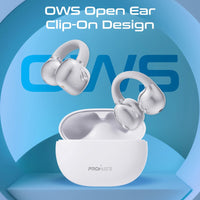 Promate AirClip Open Ear OWS TWS Earbuds 500mAh White-Case Open