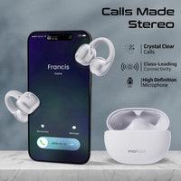 Promate AirClip Open Ear OWS TWS Earbuds 500mAh White-Side