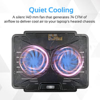 Promate AirBase-1 dual 140mm fans detail