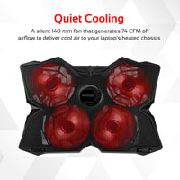 Promate AirBase-3 four 140mm fans detail