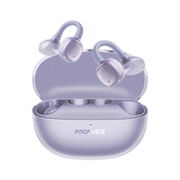 Promate AirClip-Pro Open Ear TWS Earbuds 500mAh Purple-Front