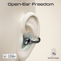 Promate AirClip-Pro Open Ear TWS Earbuds 500mAh Black-Case Open