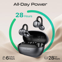 Promate AirClip-Pro Open Ear TWS Earbuds 500mAh Black-Side