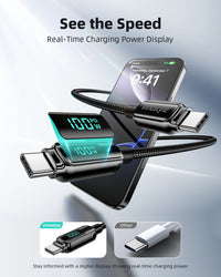 Innostyle DigiPower USB-C to USB-C Cable 100W Digital Display 1.2m - DP-CC1001 | كابل انوستايل ديجي باور يو اس بي سي بشاشة رقمية 100 واط 1.2 متر