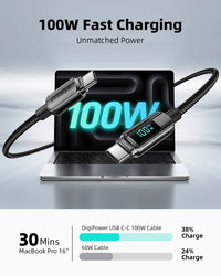 Innostyle DigiPower USB-C to USB-C Cable 100W Digital Display 1.2m - DP-CC1001 | كابل انوستايل ديجي باور يو اس بي سي بشاشة رقمية 100 واط 1.2 متر