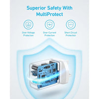 شاحن انكر 312 بمنفذي يو اس بي اي و يو اس بي سي وبقدرة شحن سريع 20 واط | Anker 312 Fast Charger 20W – Dual Port USB-C & USB-A Charger