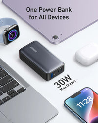 باور بانك انكر باور كور 533 بسعة 10000 مللي امبير وبقدرة شحن 30 واط | Anker 533 Power Bank PowerCore 30W 10000 PD