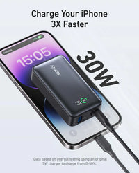 باور بانك انكر باور كور 533 بسعة 10000 مللي امبير وبقدرة شحن 30 واط | Anker 533 Power Bank PowerCore 30W 10000 PD