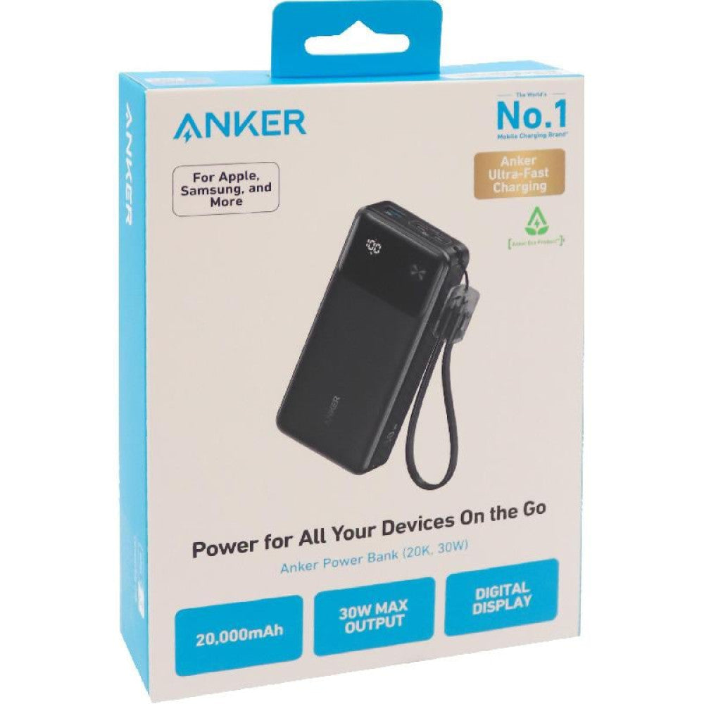 باور بانك أنكر بسعة 20,000 مللي أمبير وبقدرة شحن 30 واط  | Anker Power Bank 20,000mAh 30W