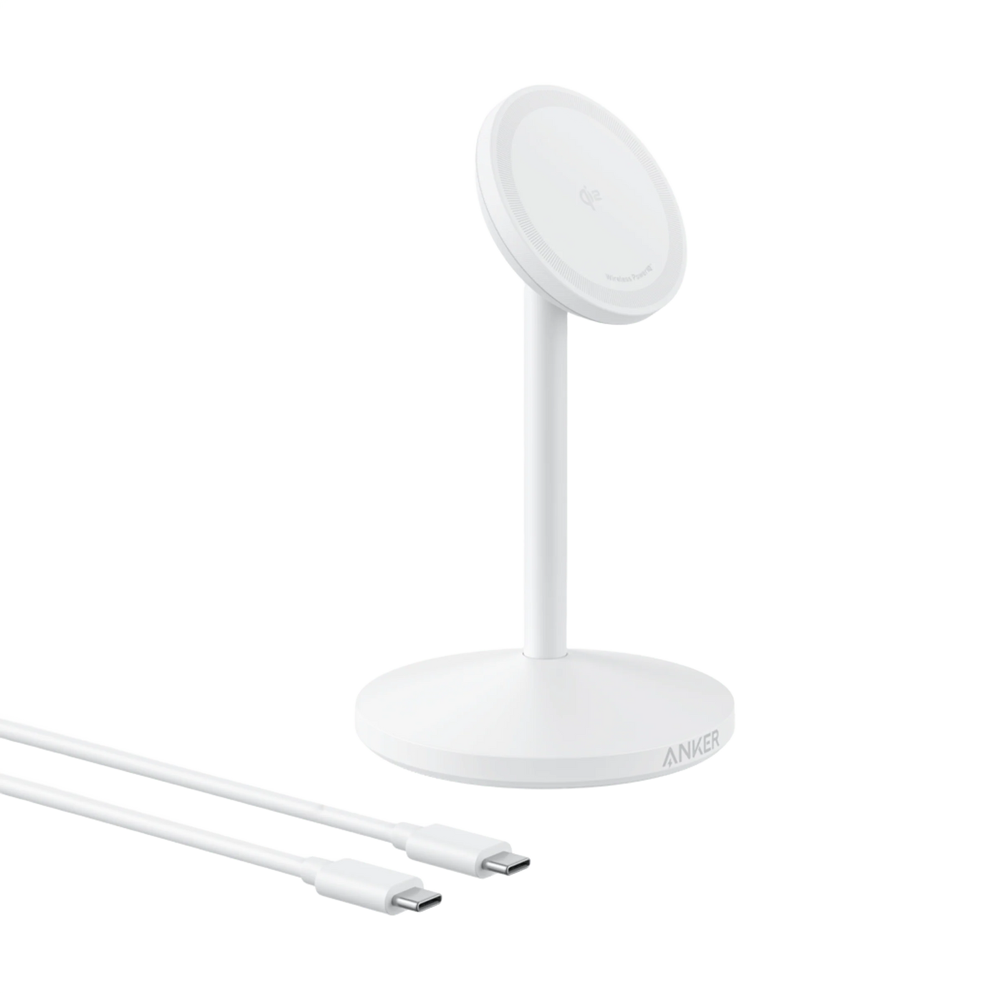 شاحن انكر ماغ جو اللاسلكي, شحن سريع 15 واط متوافق مع ماغسيف | Anker MagGo Wireless Charger, 15W Qi2 Fast Charging Dock, MagSafe-Compatible