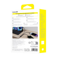 كابل شحن سريع Baseus Ultra-Fast 3-in-1 Cable USB-A→M+L+C 3.5A 1.3m Black