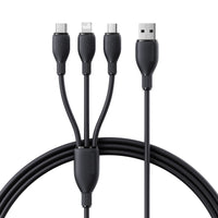 كابل شحن سريع Baseus Ultra-Fast 3-in-1 Cable USB-A→M+L+C 3.5A 1.3m Black