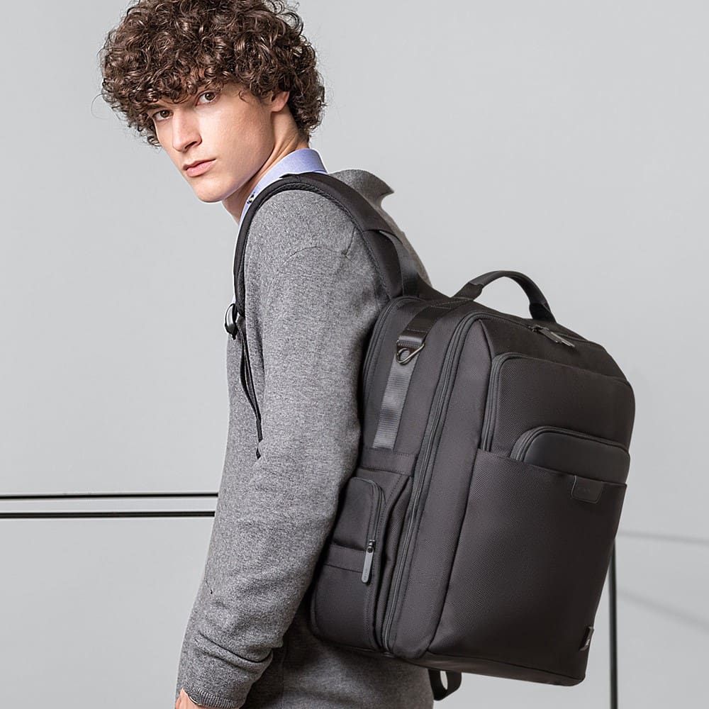 حقيبة ظهر بانجي للاعمال والسفر ضد الماء مع حجرة لابتوب - اسود | BANGE Business Shoulders Bag Waterproof Travel Computer Backpack – Black