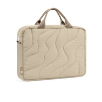 tomtoc Terra-A28 16 inch puffy laptop bag in Dune Shade beige