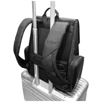 BMW Side Pockets Metal Logo Laptop Backpack 15" Nylon & PU – Black | حقيبة ظهر BMW بجيوب جانبية وشعار معدني لاب توب 15 بوصة أسود