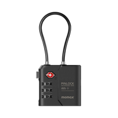 قفل موماكس PinLock الذكي, متوافق مع ابل فايند ماي | Momax PinLock TSA Padlock with Apple Find My Locator