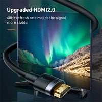 Baseus Cafule HDMI Cable 4K 3m Black - كيبل HDMI بيسوس كافول 4K 3 متر أسود