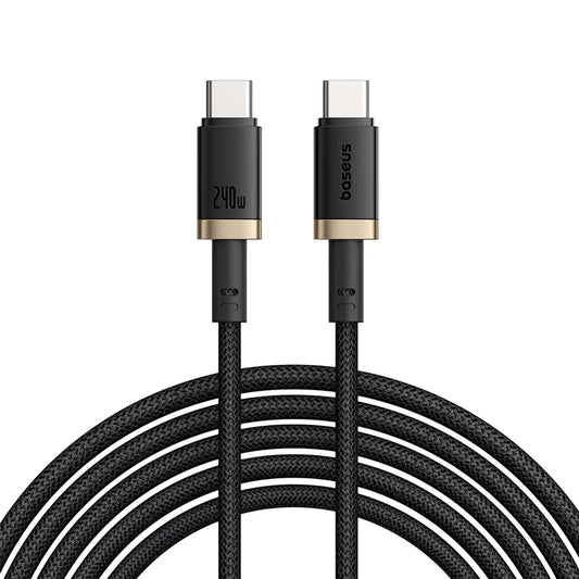 Baseus Dura Cable USB-C→C 240W 1m Black | كابل بيسوس ديورا USB-C→C 240 واط 1 متر أسود