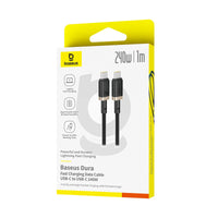 Baseus Dura Cable USB-C→C 240W 1m Black | كابل بيسوس ديورا USB-C→C 240 واط 1 متر أسود
