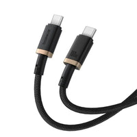 كابل Baseus Dura Cable USB-C إلى USB-C 100W 2m ذهبي وأسود | Baseus Dura Cable C-C 100W 2m Gold+Black