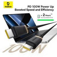 كابل Baseus Dura Cable USB-C إلى USB-C 100W 2m ذهبي وأسود | Baseus Dura Cable C-C 100W 2m Gold+Black