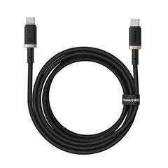كابل Baseus Dura Cable USB-C إلى USB-C 100W 2m ذهبي وأسود | Baseus Dura Cable C-C 100W 2m Gold+Black