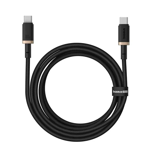 كابل Baseus Dura Cable USB-C إلى USB-C 100W 2m ذهبي وأسود | Baseus Dura Cable C-C 100W 2m Gold+Black