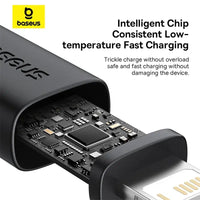 Baseus Dura Cable USB→iP 2.4A 1m Gold+Black | كابل بيسوس ديورا USB إلى آيفون 2.4 أمبير 1 متر ذهبي وأسود