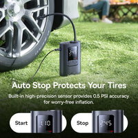 Baseus GoTrip VA1 Wired Inflator 22-Cylinder Black with Hoses + DC Cable - منفاخ سلكي بيسوس جو تريب VA1 22 سلندر أسود مع خراطيم وكيبل