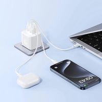 شاحن Baseus Palm 65W بمنفذين USB-C ومنفذ USB بقابس بريطاني أبيض - Baseus Palm Charger 2C+U 65W UK White
