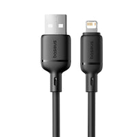 كابل Baseus Silky Cable USB إلى Lightning 2.4A 1m أسود | Baseus Silky Cable USB-iP 2.4A 1m Black