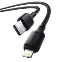 كابل Baseus Silky Cable USB إلى Lightning 2.4A 1m أسود | Baseus Silky Cable USB-iP 2.4A 1m Black