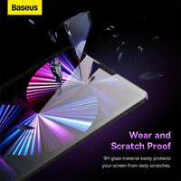 Baseus iPad Pro/Air3 10.5" / iPad 7/8/9 10.2" Crystal Series HD Tempered Glass Screen Protector - واقي شاشة زجاجي مقوى