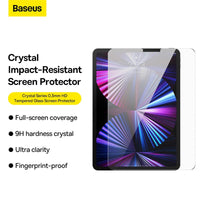 Baseus iPad Pro/Air3 10.5" / iPad 7/8/9 10.2" Crystal Series HD Tempered Glass Screen Protector - واقي شاشة زجاجي مقوى