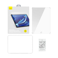 Baseus iPad Pro/Air3 10.5" / iPad 7/8/9 10.2" Crystal Series HD Tempered Glass Screen Protector - واقي شاشة زجاجي مقوى
