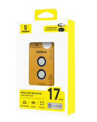 Baseus iPhone 17 Impact Anti-Reflective HD Lens Protector Clear - واقي عدسة الكاميرا مضاد للانعكاس