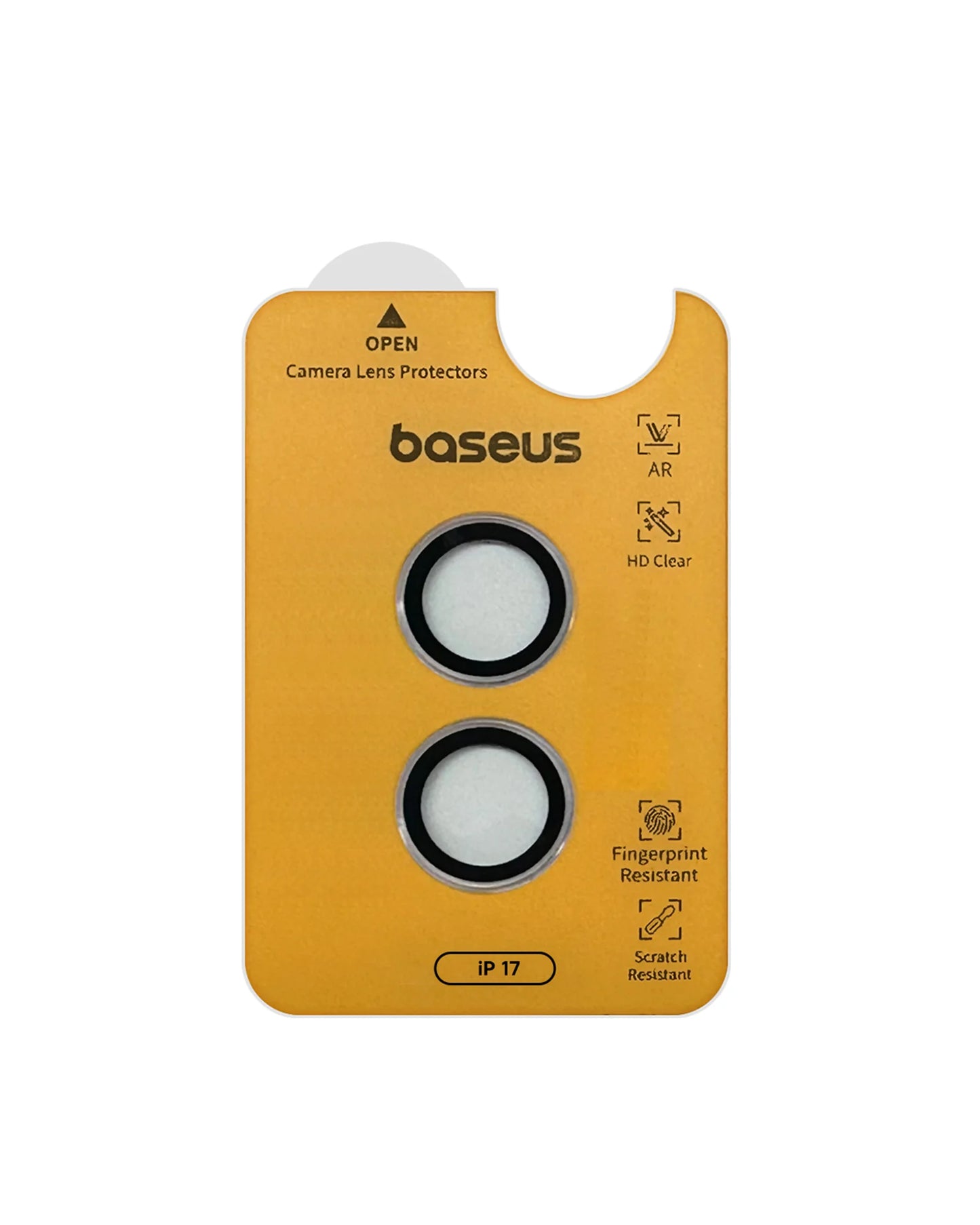 Baseus iPhone 17 Impact Anti-Reflective HD Lens Protector Clear - واقي عدسة الكاميرا مضاد للانعكاس