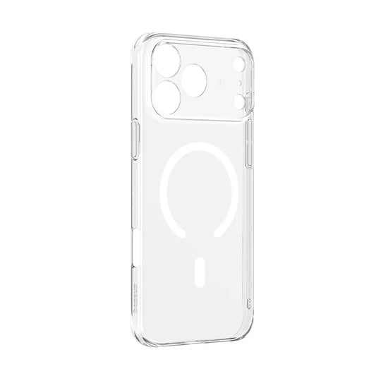 Baseus Crystal Magnetic Case iPhone 17 Pro Clear - كفر بيسوس كريستال مغناطيسي شفاف آيفون 17 برو