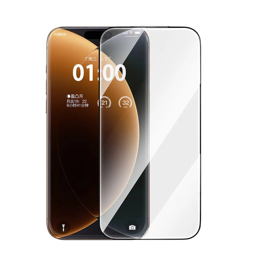 Baseus iPhone 17 Pro Impact HD Tempered Glass Screen Protector with Dustproof Installation Tray Clear - واقي شاشة بيسوس آيفون 17 برو زجاج مقسى شفاف