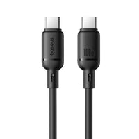 Baseus Silky Cable C→C 100W 2m Black | كابل بيسوس سيلكي USB-C إلى USB-C 100 واط 2 متر أسود