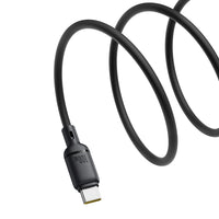 Baseus Silky Cable C→C 100W 2m Black | كابل بيسوس سيلكي USB-C إلى USB-C 100 واط 2 متر أسود