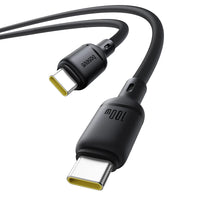 Baseus Silky Cable C→C 100W 2m Black | كابل بيسوس سيلكي USB-C إلى USB-C 100 واط 2 متر أسود